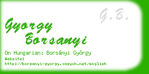 gyorgy borsanyi business card